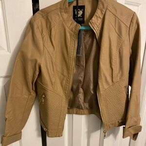 NWT Women's Tan Leather Jacket